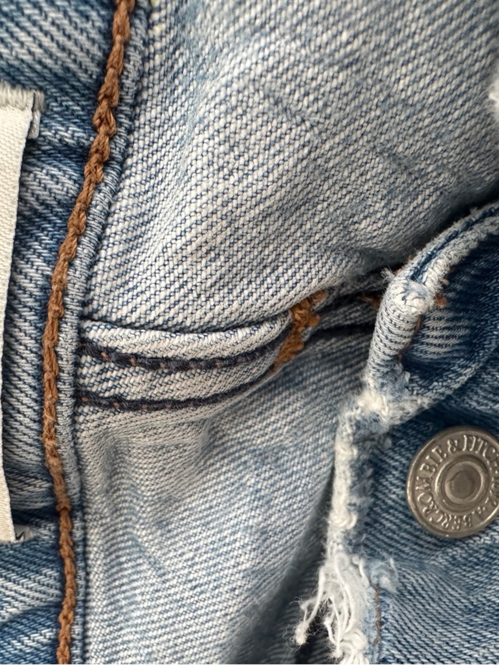 Abercrombie & Fitch Light Blue Distressed Women's Jeans